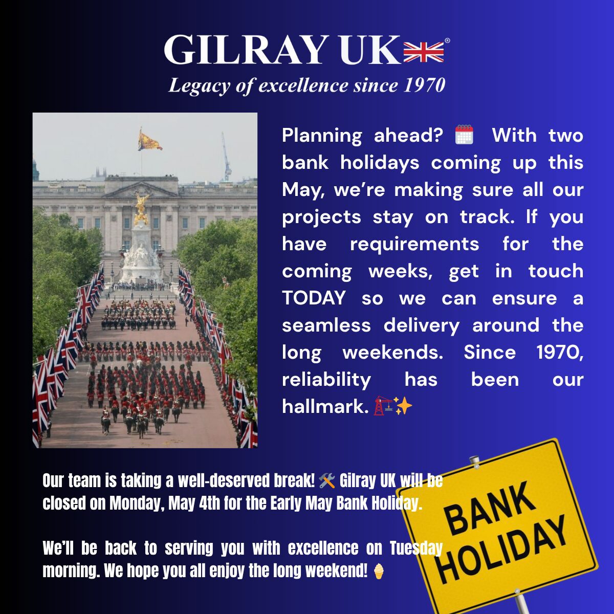 May 4 Bank Holiday
